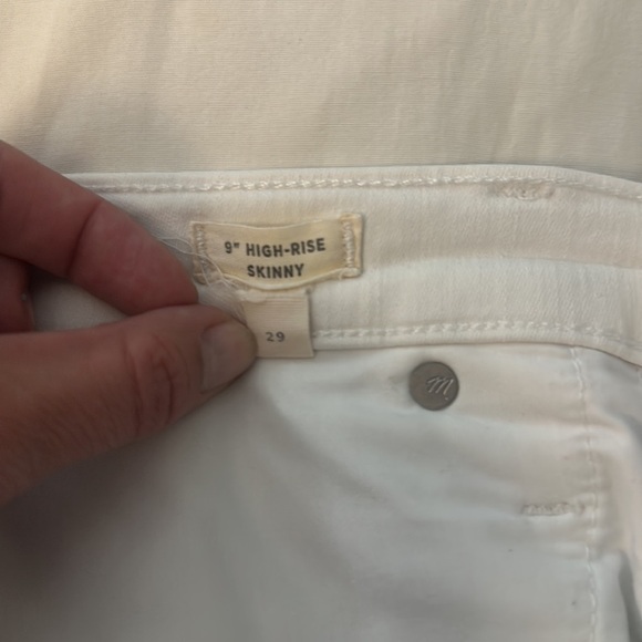 Madewell 9" High-Rise Skinny Jeans in Pure White size 29 - Picture 8 of 8